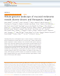 Cover page: Whole-genome landscape of mucosal melanoma reveals diverse drivers and therapeutic targets