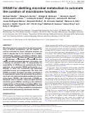 Cover page: DRAM for distilling microbial metabolism to automate the curation of microbiome function