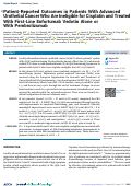 Cover page: Patient-Reported Outcomes in Patients With Advanced Urothelial Cancer Who Are Ineligible for Cisplatin and Treated With First-Line Enfortumab Vedotin Alone or With Pembrolizumab.