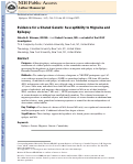 Cover page: Evidence for a shared genetic susceptibility to migraine and epilepsy