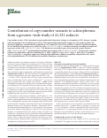 Cover page: Contribution of copy number variants to schizophrenia from a genome-wide study of 41,321 subjects