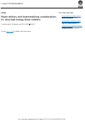 Cover page: Beam delivery and beamstrahlung considerations for ultra-high energy linear colliders