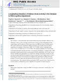 Cover page: Longitudinal Alteration of Intrinsic Brain Activity in the Striatum in Mild Cognitive Impairment