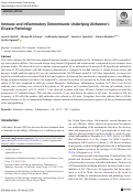 Cover page: Immune and Inflammatory Determinants Underlying Alzheimer’s Disease Pathology