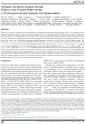 Cover page: Semantic Similarity Analysis Reveals Robust Gene-Disease Relationships in Developmental and Epileptic Encephalopathies