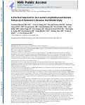 Cover page: A practical approach to remote longitudinal follow‐up of Parkinson's disease: The FOUND study