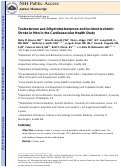 Cover page: Testosterone and dihydrotestosterone and incident ischaemic stroke in men in the Cardiovascular Health Study