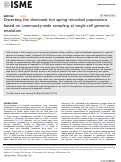 Cover page: Dissecting the dominant hot spring microbial populations based on community-wide sampling at single-cell genomic resolution