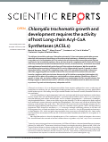 Cover page: Chlamydia trachomatis growth and development requires the activity of host Long-chain Acyl-CoA Synthetases (ACSLs)