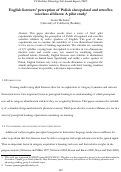 Cover page: English Listeners' Perception of Polish Alveopalatal and Retroflex Voiceless Sibilants: A Pilot Study