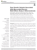 Cover page: Rare Genetic Variants Associated With Myocardial Fibrosis: Multi-Ethnic Study of Atherosclerosis