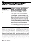 Cover page: RASA2 ablation in T cells boosts antigen sensitivity and long-term function
