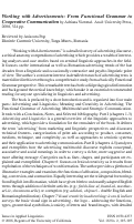 Cover page: <em>Working with Advertisements: From Functional Grammar to Cooperative Communication</em> by Adriana Vizental. Arad: University Press, 2008, 324 pp.