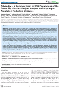 Cover page: Polyandry Is a Common Event in Wild Populations of the Tsetse Fly Glossina fuscipes fuscipes and May Impact Population Reduction Measures