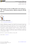 Cover page: Measurement of four-jet differential cross sections in s=8 TeV proton-proton collisions using the ATLAS detector