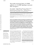 Cover page: Flow-induced protein kinase A–CREB pathway acts via BMP signaling to promote HSC emergence