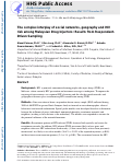 Cover page: The complex interplay of social networks, geography and HIV risk among Malaysian Drug Injectors: Results from respondent-driven sampling