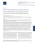 Cover page: Recent Trends in Squamous Cell Carcinoma of the Anus Incidence and Mortality in the United States, 2001–2015