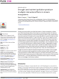 Cover page: Drought and nutrient pollution produce multiple interactive effects in stream ecosystems.