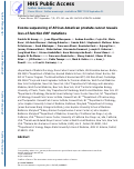 Cover page: Exome Sequencing of African-American Prostate Cancer Reveals Loss-of-Function ERF Mutations