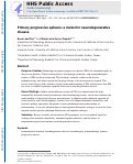 Cover page: Primary progressive aphasia: a model for neurodegenerative disease.