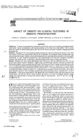 Cover page: Impact of obesity on clinical outcomes in robotic prostatectomy