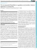 Cover page: The neuropeptide Drosulfakinin regulates social isolation-induced aggression in Drosophila.