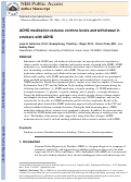 Cover page: ADHD medication reduces cotinine levels and withdrawal in smokers with ADHD.