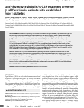 Cover page: Anti-thymocyte globulin/G-CSF treatment preserves β cell function in patients with established type 1 diabetes