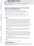 Cover page: Mechanisms of Memory Dysfunction during High Altitude Hypoxia Training in Military Aircrew