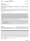 Cover page: Neuroprotective therapies in the NICU in term infants: present and future.