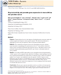 Cover page: Physical activity and prostate gene expression in men with low-risk prostate cancer.