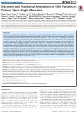 Cover page: Discovery and Functional Annotation of SIX6 Variants in Primary Open-Angle Glaucoma