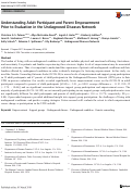 Cover page: Understanding Adult Participant and Parent Empowerment Prior to Evaluation in the Undiagnosed Diseases Network.