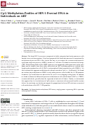 Cover page: CpG Methylation Profiles of HIV-1 Proviral DNA in Individuals on ART