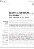 Cover page: Generation of Tetracycline and Rifamycin Resistant Chlamydia Suis Recombinants