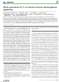 Cover page: Photic generation of 11-cis-retinal in bovine retinal pigment epithelium