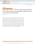 Cover page: Association study in African-admixed populations across the Americas recapitulates asthma risk loci in non-African populations