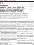 Cover page: Predicting master transcription factors from pan-cancer expression data