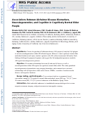 Cover page: Associations Between Alzheimer Disease Biomarkers, Neurodegeneration, and Cognition in Cognitively Normal Older People