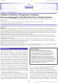 Cover page: Validation of a Wireless, Self-Application, Ambulatory Electroencephalographic Sleep Monitoring Device in Healthy Volunteers.