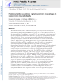 Cover page: Peripheral endocannabinoid signaling controls hyperphagia in western diet-induced obesity