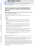 Cover page: The GLP-1 response to glucose does not mediate beta and alpha cell dysfunction in Hispanics with abnormal glucose metabolism