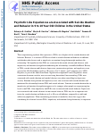 Cover page: Psychotic Like Experiences are Associated with Suicide Ideation and Behavior in 9 to 10 Year Old Children in the United States