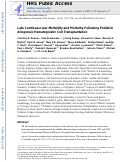 Cover page: Late cardiovascular morbidity and mortality following pediatric allogeneic hematopoietic cell transplantation