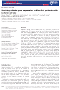 Cover page: Smoking affects gene expression in blood of patients with ischemic stroke