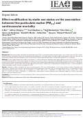 Cover page: Effect modification by statin use status on the association between fine particulate matter (PM2.5) and cardiovascular mortality.