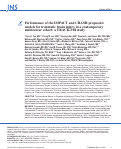 Cover page: Performance of the IMPACT and CRASH prognostic models for traumatic brain injury in a contemporary multicenter cohort: a TRACK-TBI study.