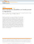 Cover page: 24-nt reproductive phasiRNAs are broadly present in angiosperms.