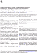 Cover page: Intraindividual double burden of overweight or obesity and micronutrient deficiencies or anemia among women of reproductive age in 17 population-based surveys